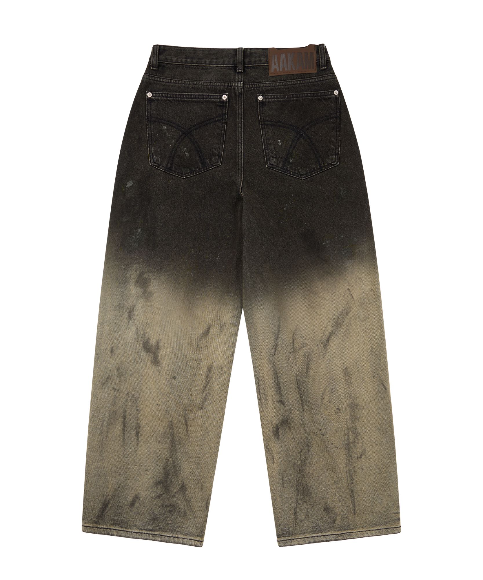 아캄(AAKAM) Dirty Gradation Denim Pants (Black) - 사이즈 & 후기