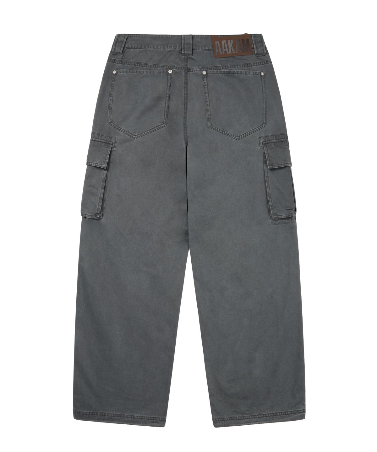 아캄(AAKAM) Oblique Zippered Cargo Pants (Dark Gray)