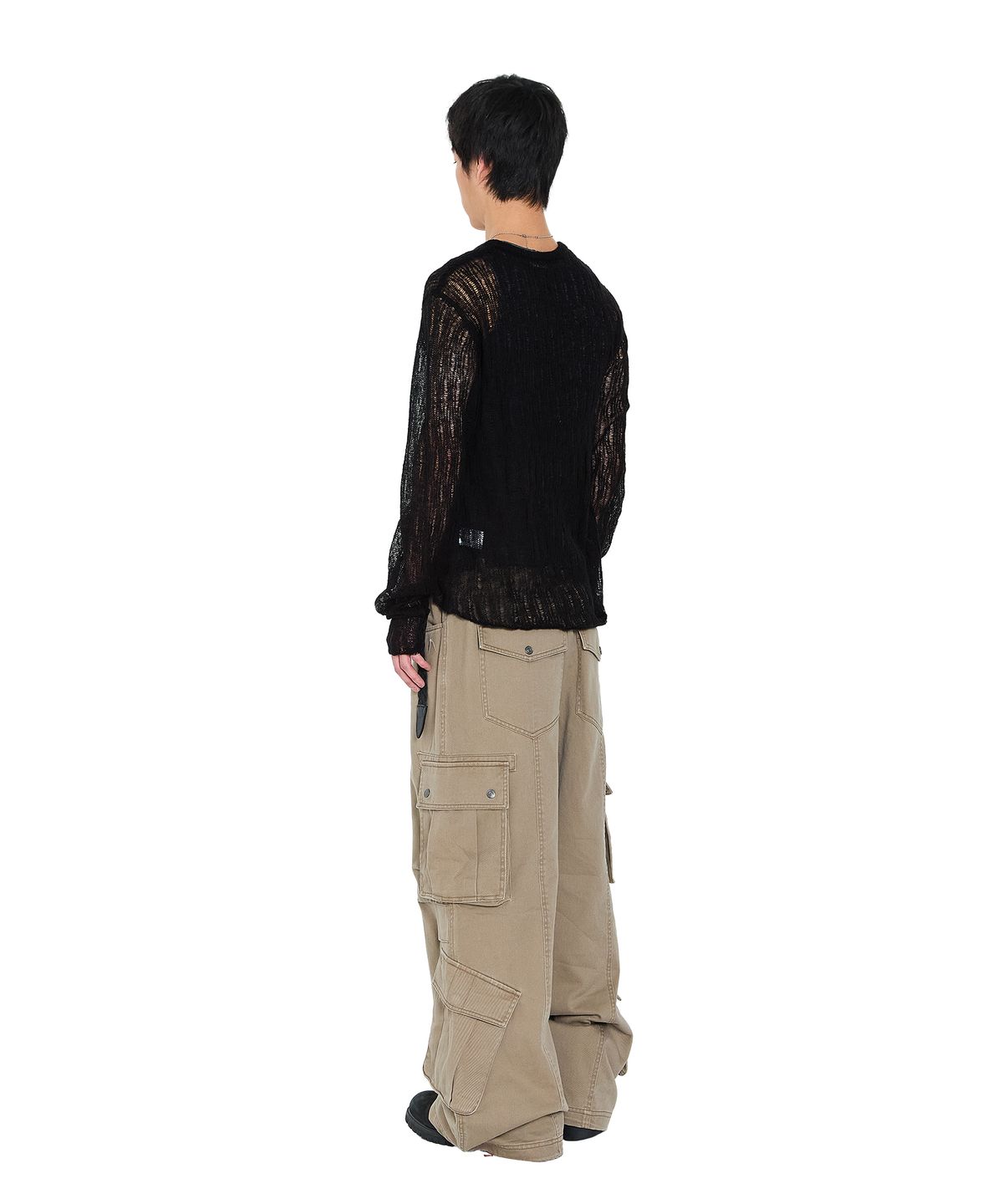 아캄(AAKAM) See-Through Knitted Long Sleeve (Black)