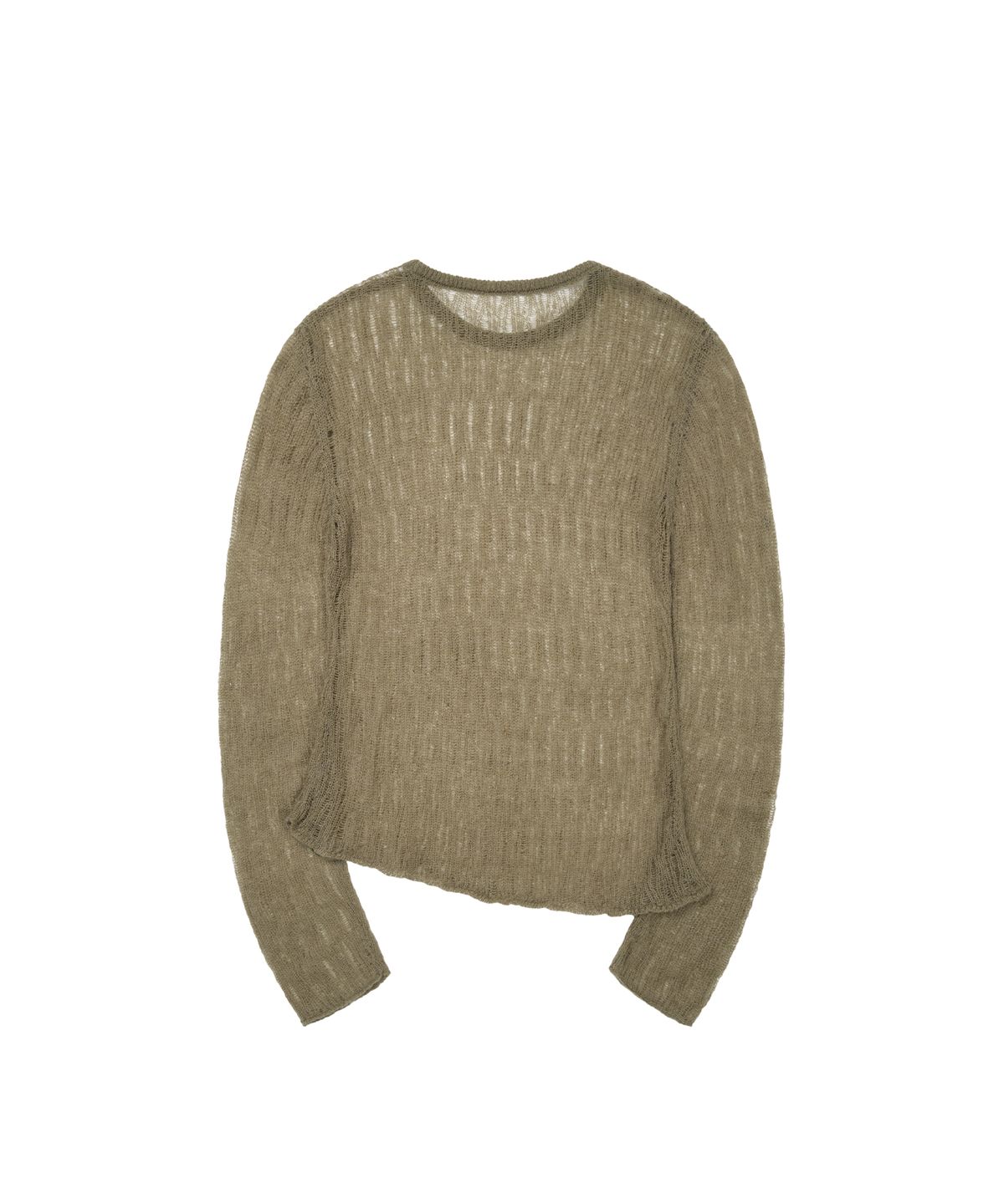 아캄(AAKAM) See-Through Knitted Long Sleeve (Beige)