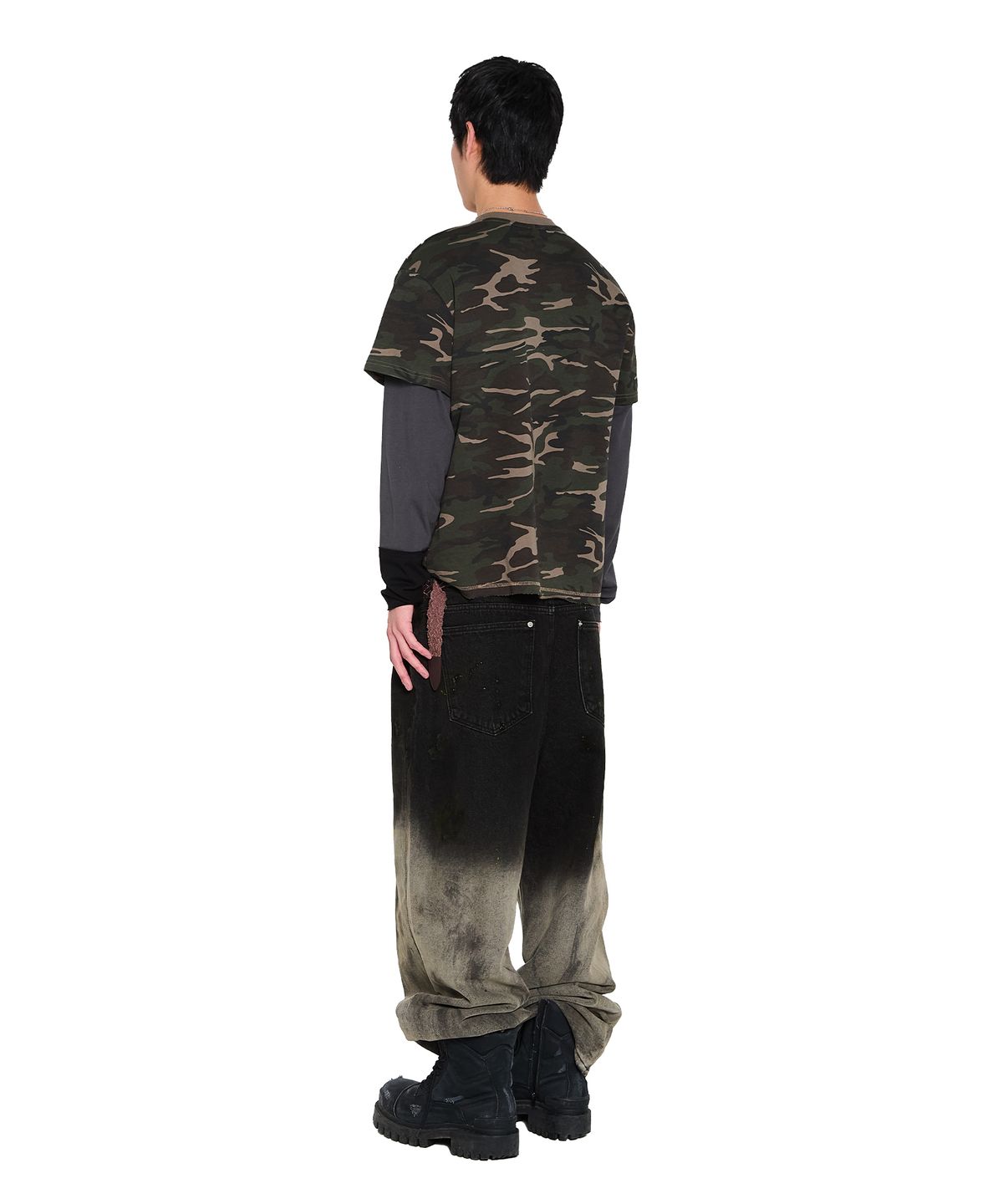 아캄(AAKAM) Camouflage layered Long Sleeve (Khaki)