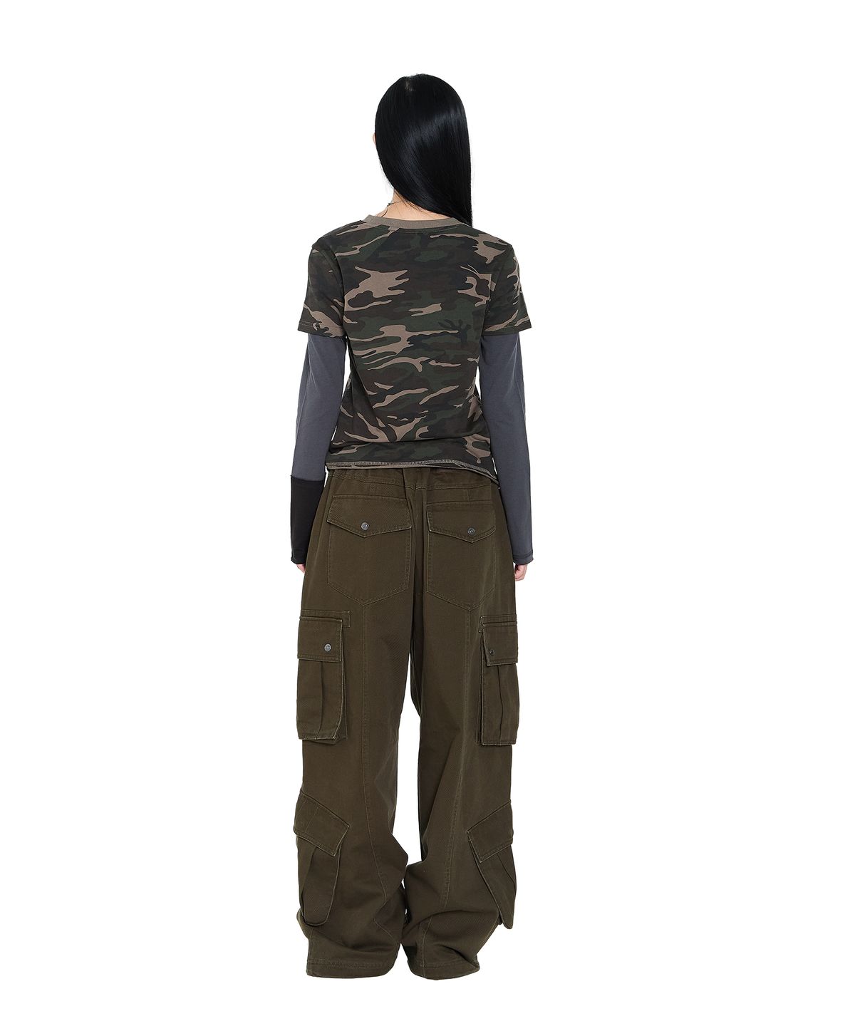 아캄(AAKAM) Camouflage layered Long Sleeve (Khaki)