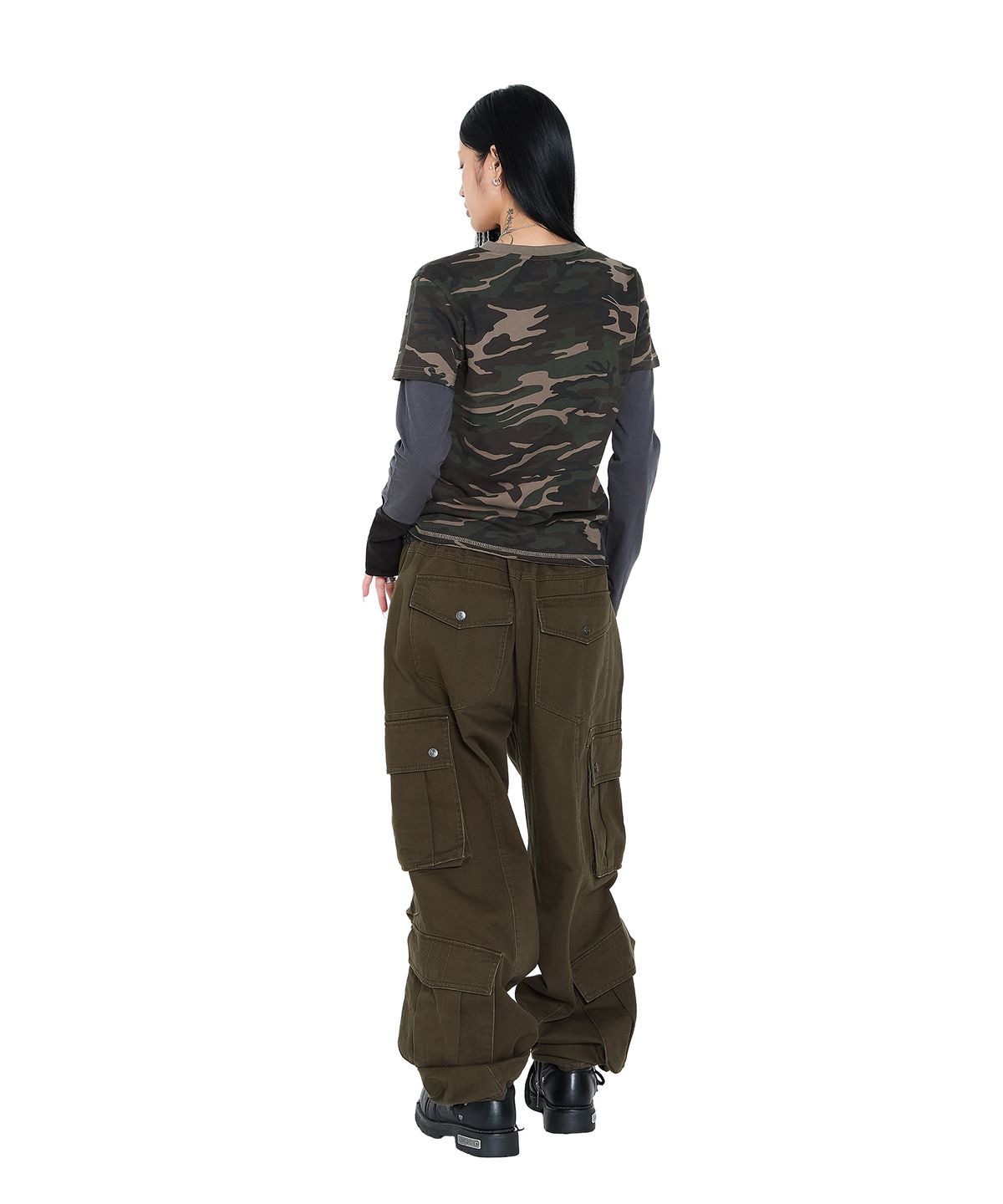 아캄(AAKAM) Camouflage layered Long Sleeve (Khaki)