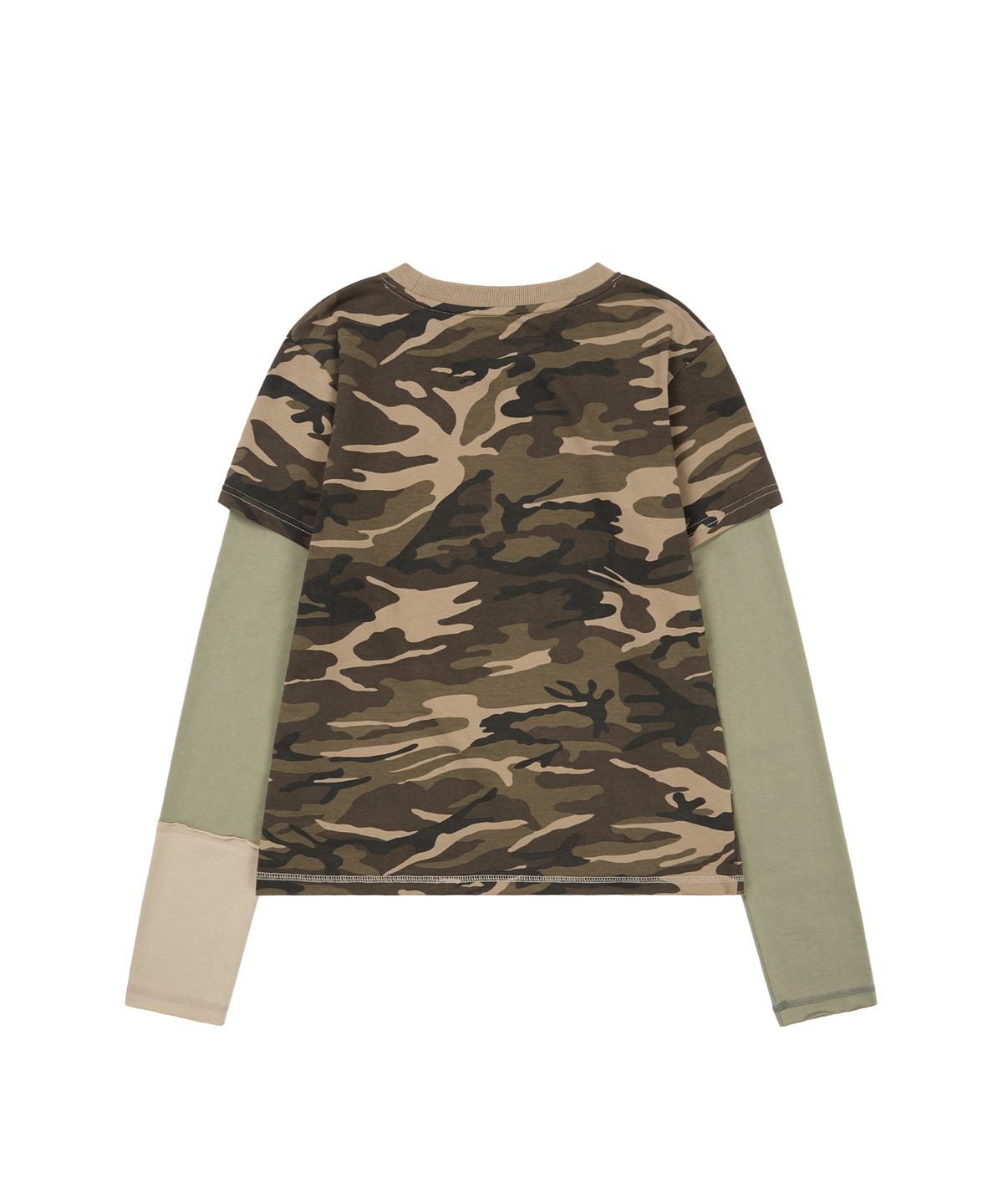 아캄(AAKAM) Camouflage layered Long Sleeve (Brown)