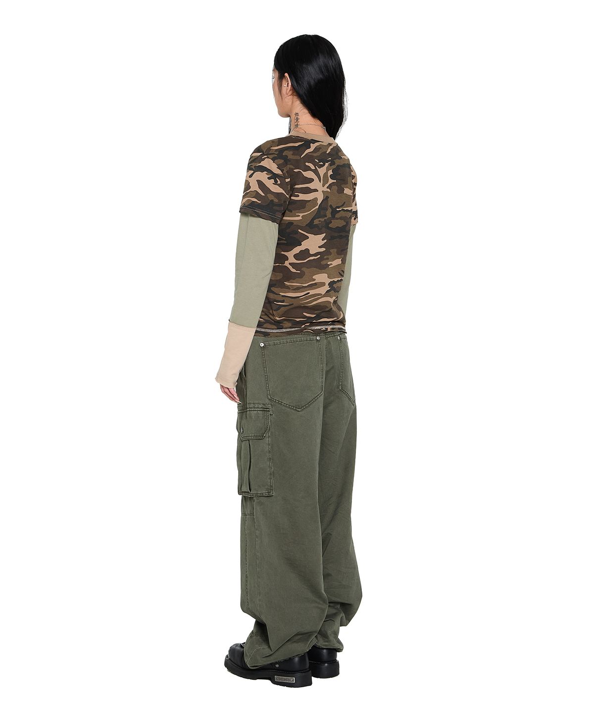 아캄(AAKAM) Camouflage layered Long Sleeve (Brown)