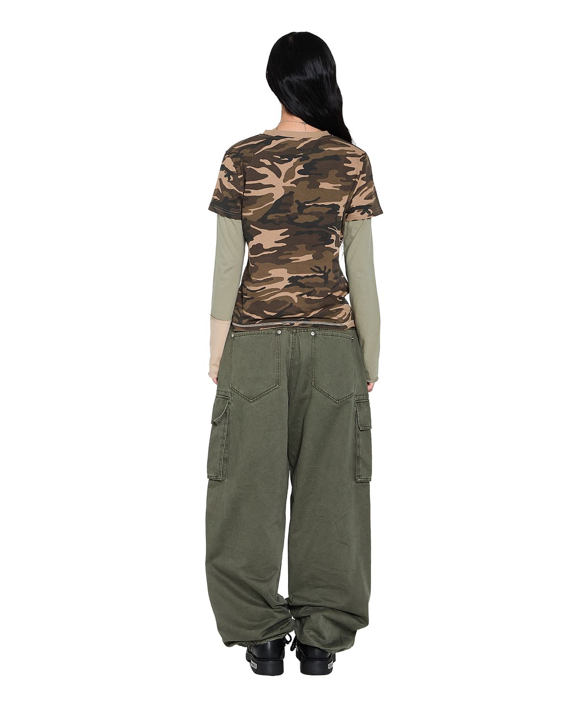 아캄(AAKAM) Camouflage layered Long Sleeve (Brown)