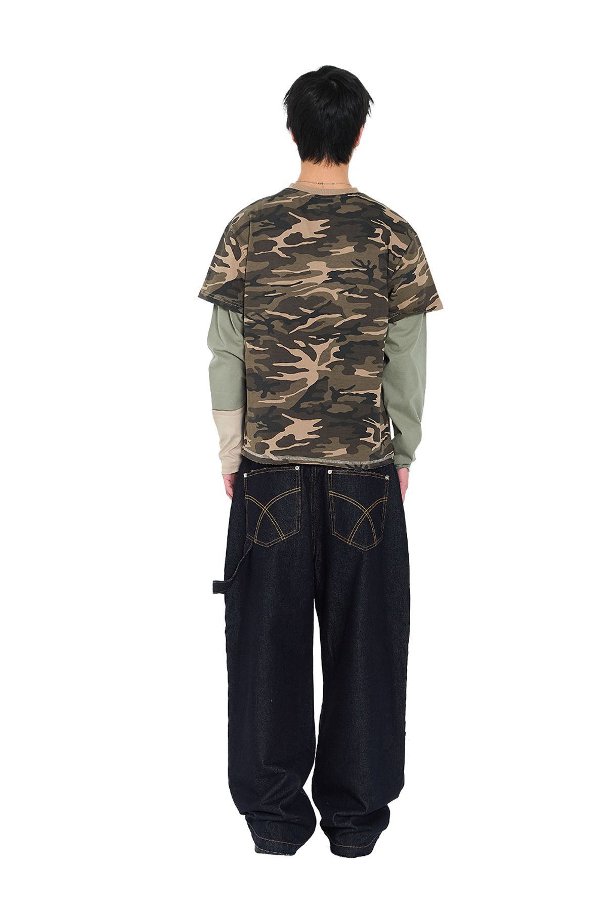 아캄(AAKAM) Camouflage layered Long Sleeve (Brown)