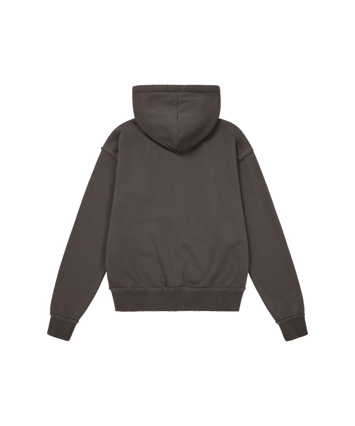 아캄(AAKAM) Eyelet Damaged Zip-Up Hoodie (Brown)