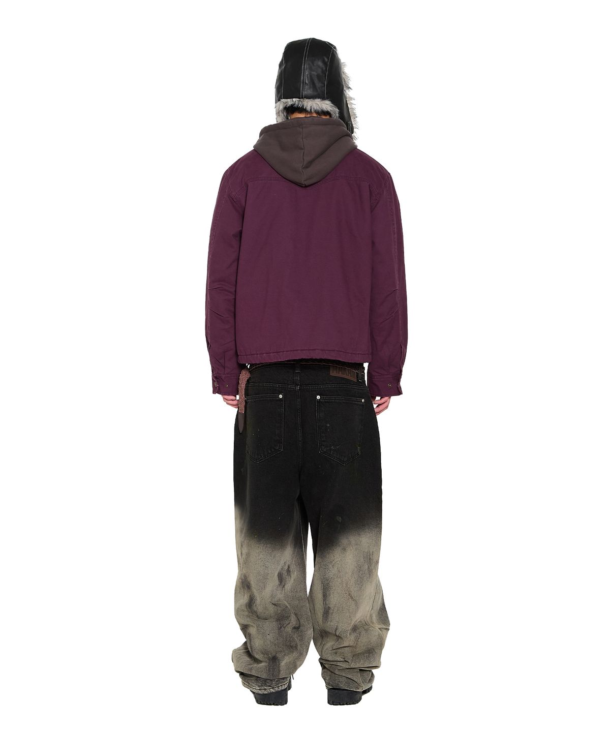 아캄(AAKAM) 4-Pocket Collar Work Jacket (Purple)