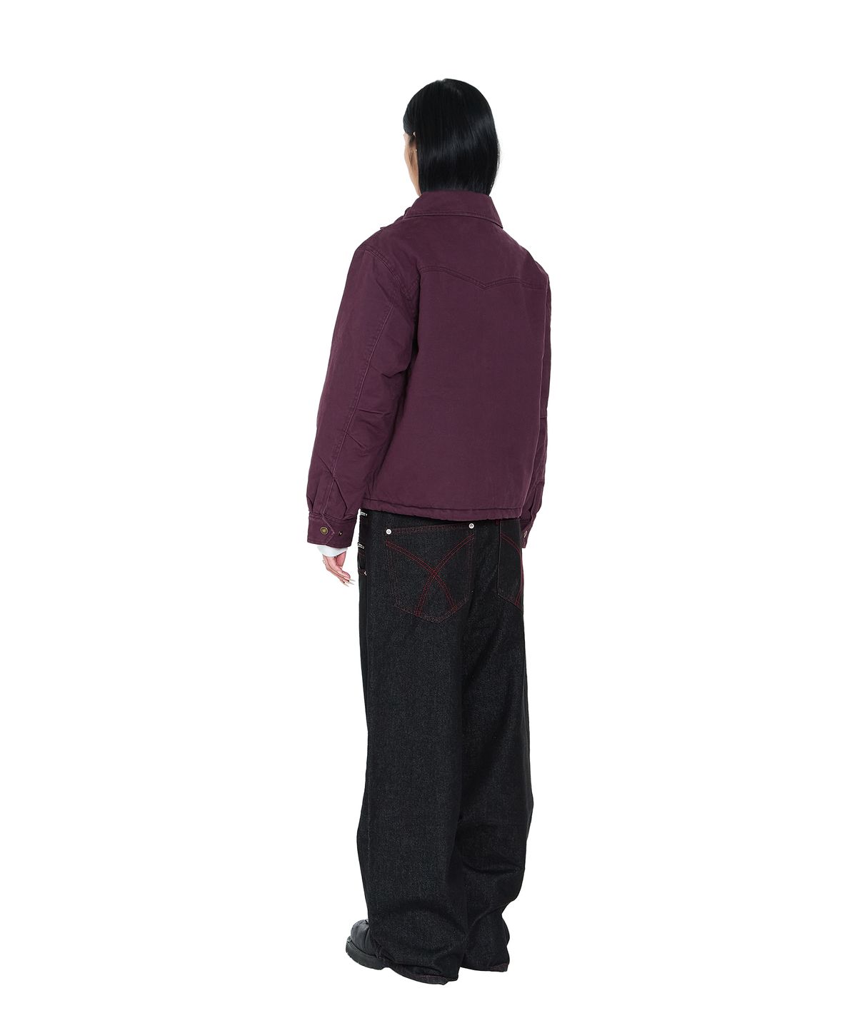 아캄(AAKAM) 4-Pocket Collar Work Jacket (Purple)