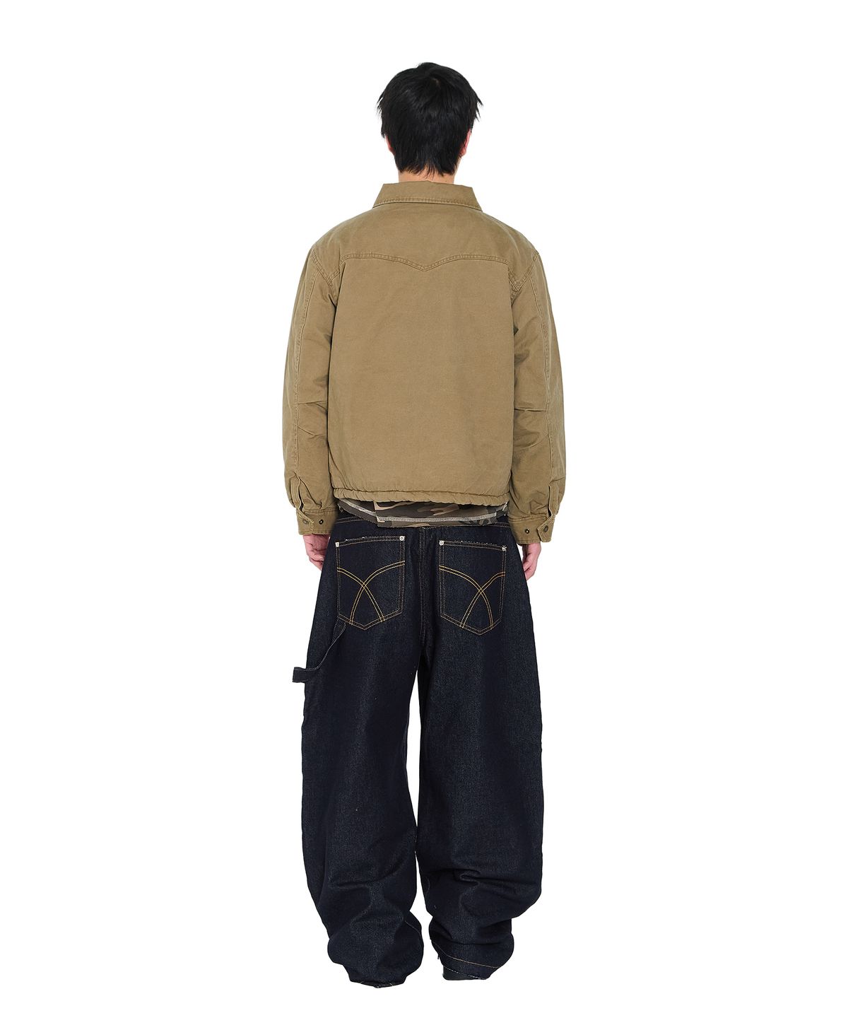 아캄(AAKAM) 4-Pocket Collar Work Jacket (Beige)