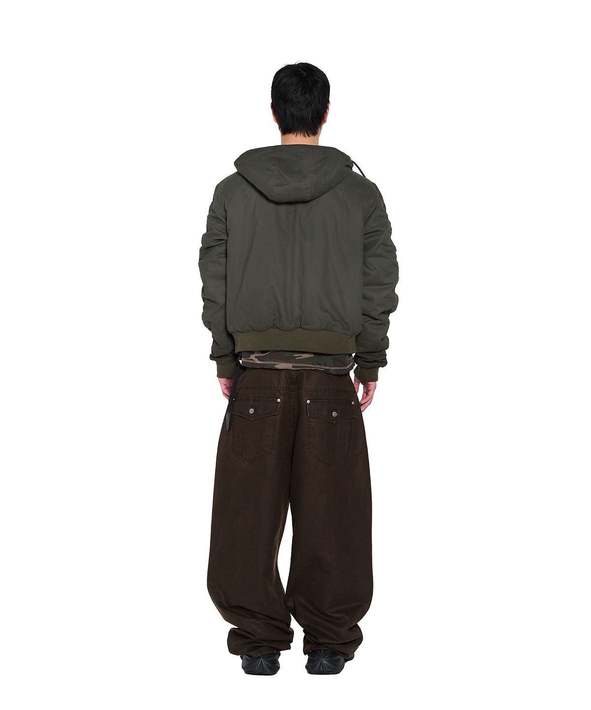 아캄(AAKAM) Button Placket Cotton Ma-1 Jacket (Khaki)