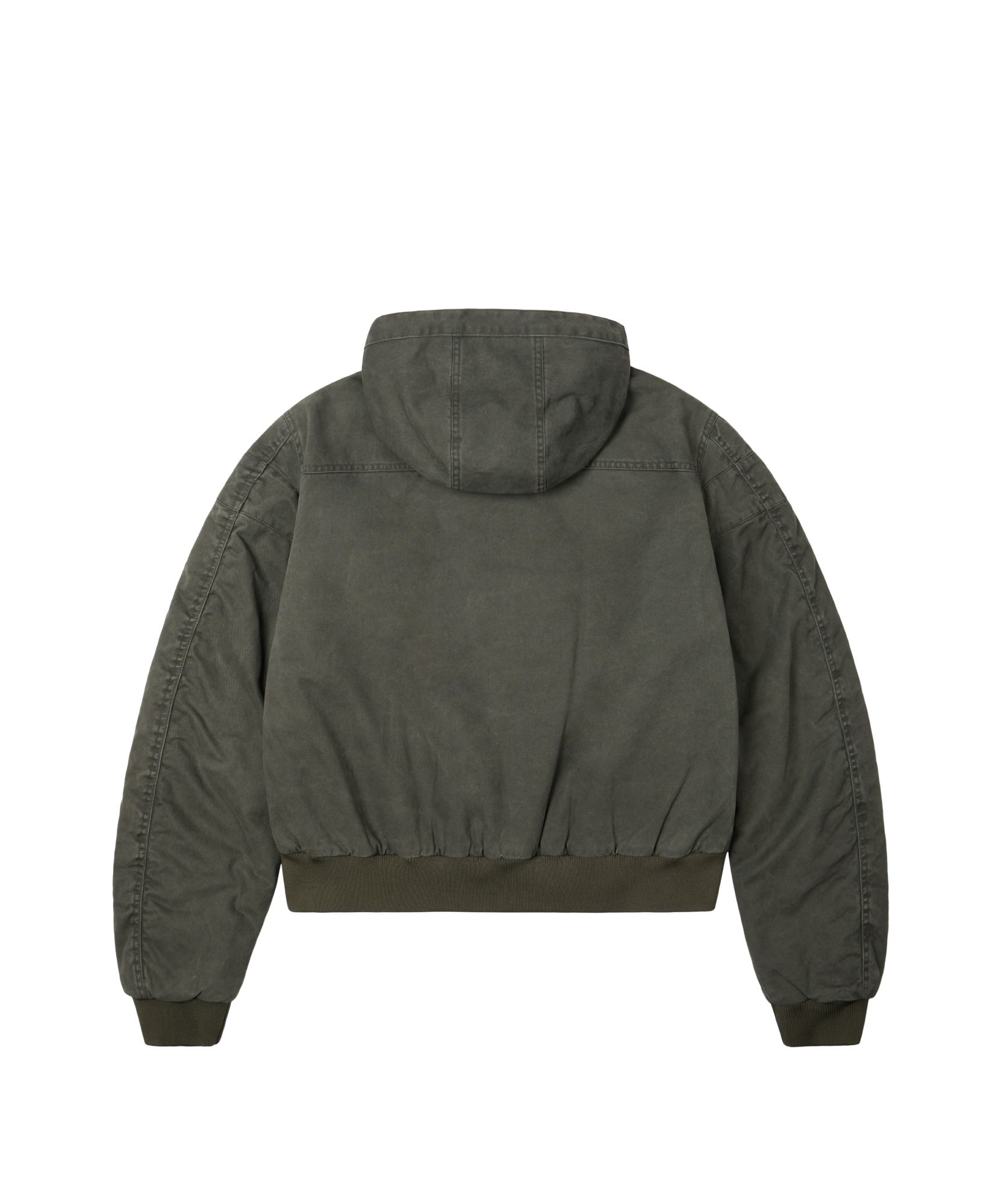 MUSINSA公式 | AAKAM Button Placket Cotton Ma-1 Jacket (Khaki)