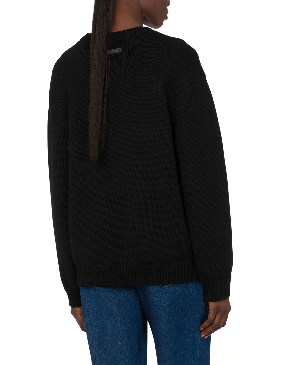 모스키노(MOSCHINO) 자수 메리노 울 스웨터