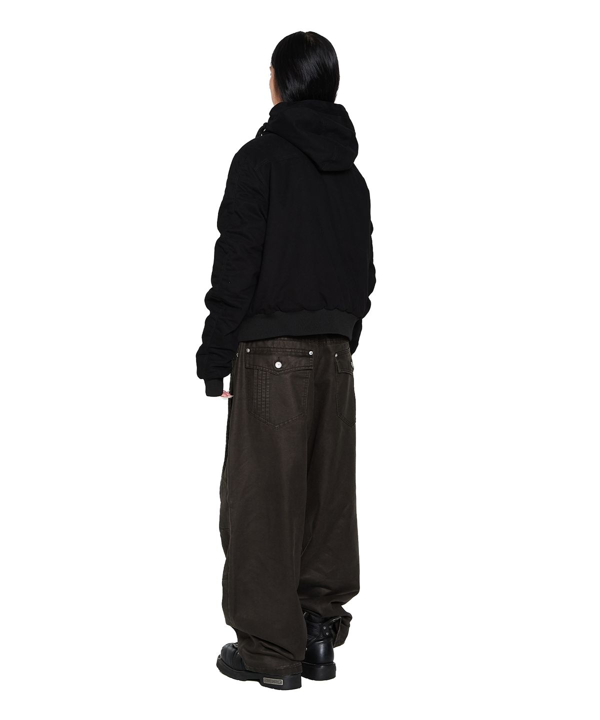 아캄(AAKAM) Button Placket Cotton Ma-1 Jacket (Black)