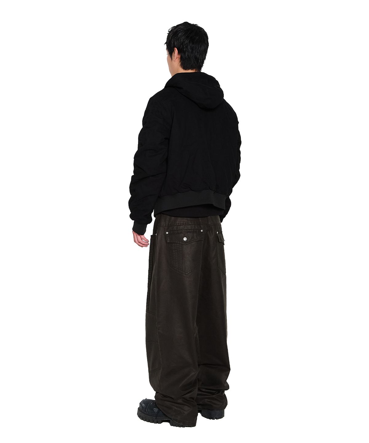 아캄(AAKAM) Button Placket Cotton Ma-1 Jacket (Black)