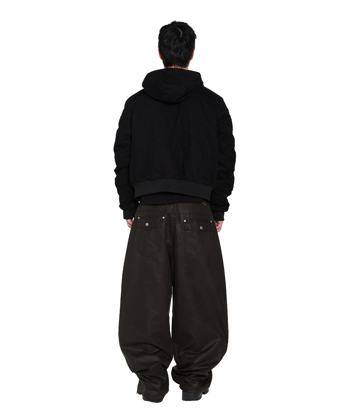아캄(AAKAM) Button Placket Cotton Ma-1 Jacket (Black)