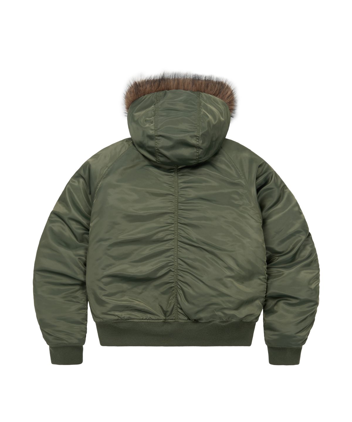 아캄(AAKAM) Hooded Fur MA-1 Jacket (Khaki)