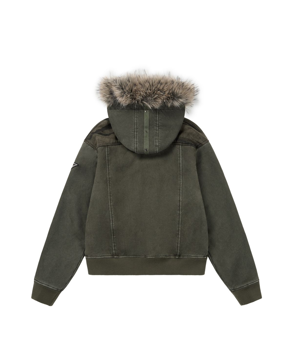 아캄(AAKAM) Fur Camo Contrast Jacket (Khaki)