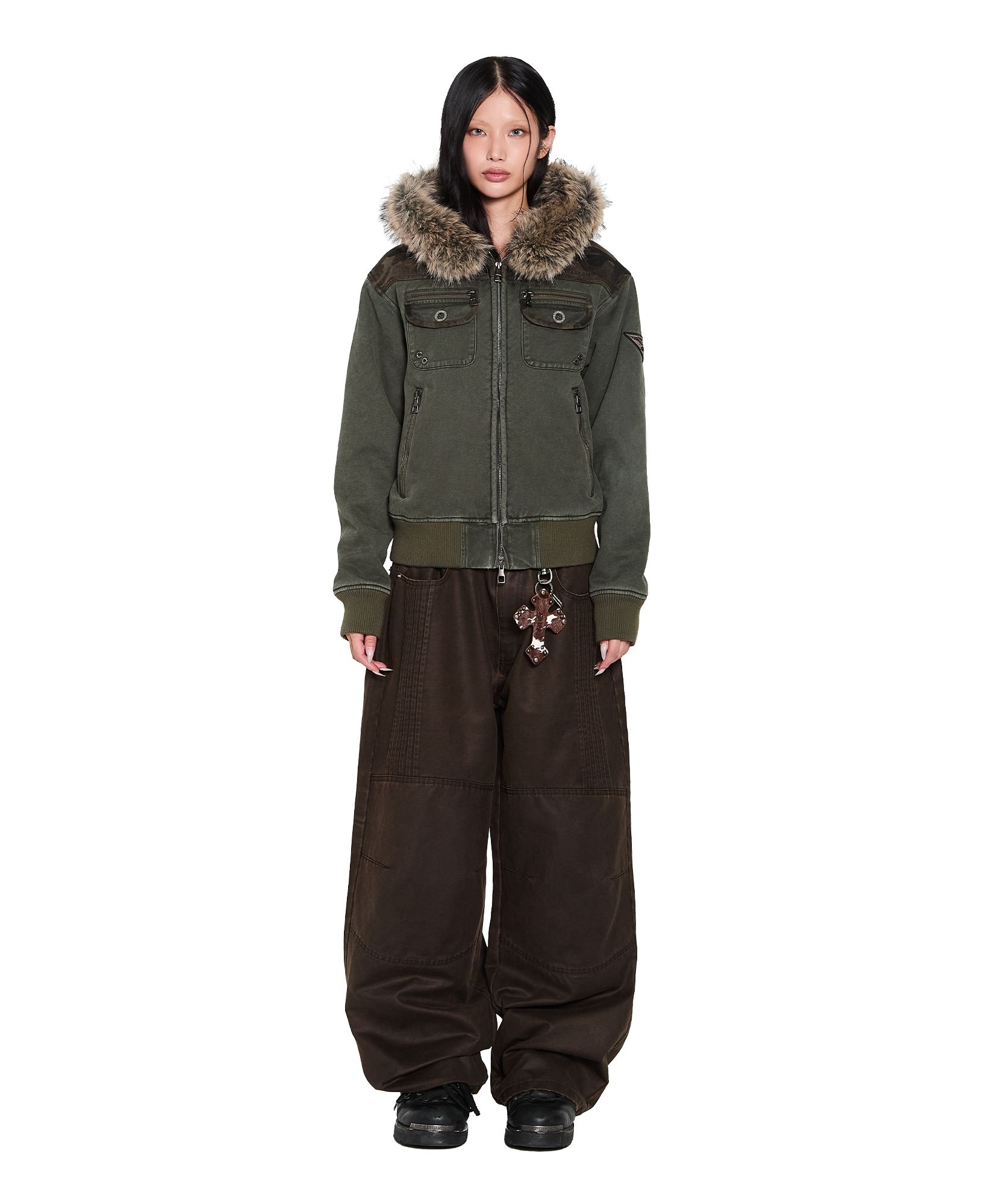 아캄(AAKAM) Fur Camo Contrast Jacket (Khaki) - 사이즈 & 후기 | 무신사