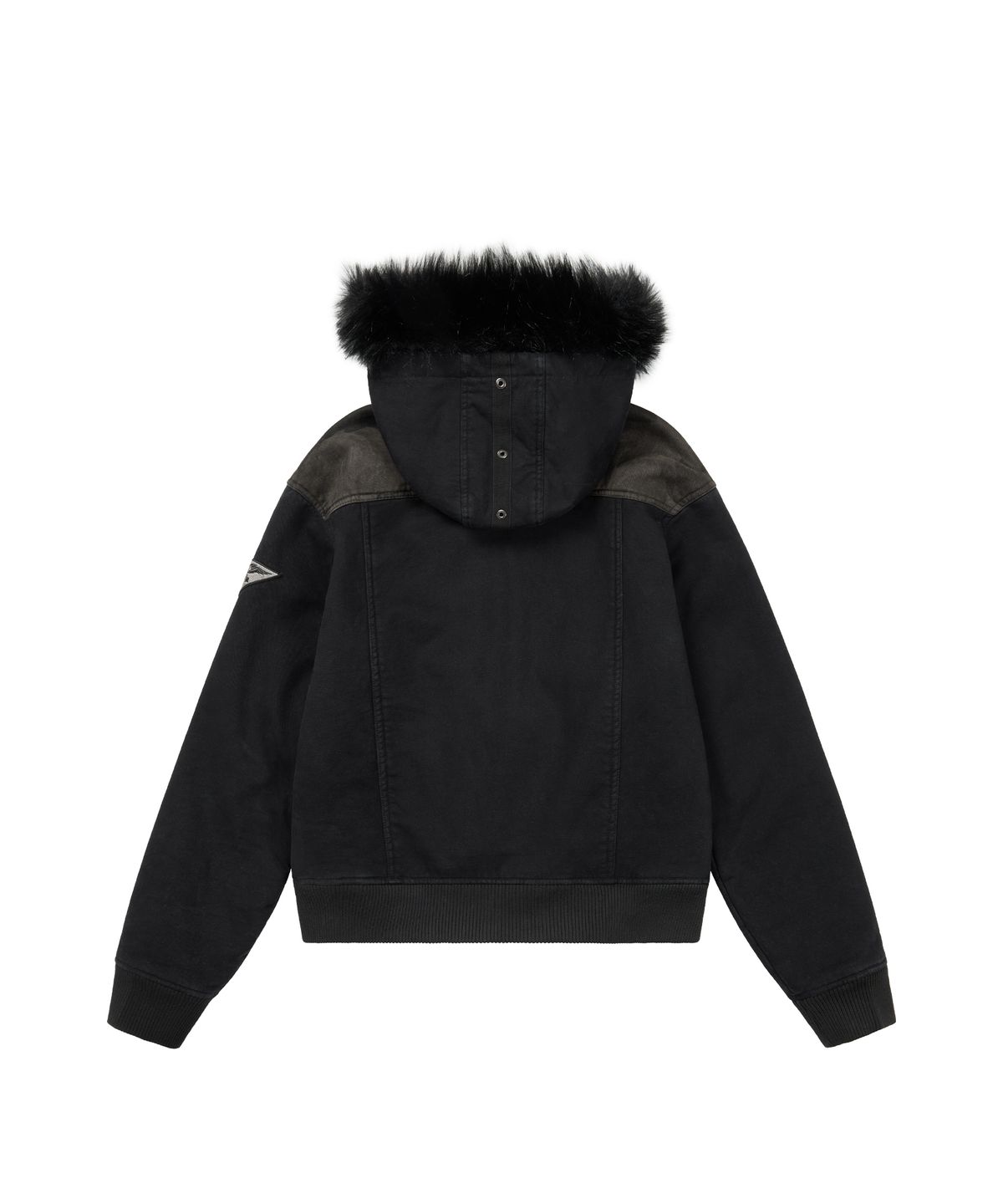 아캄(AAKAM) Fur Camo Contrast Jacket (Black)