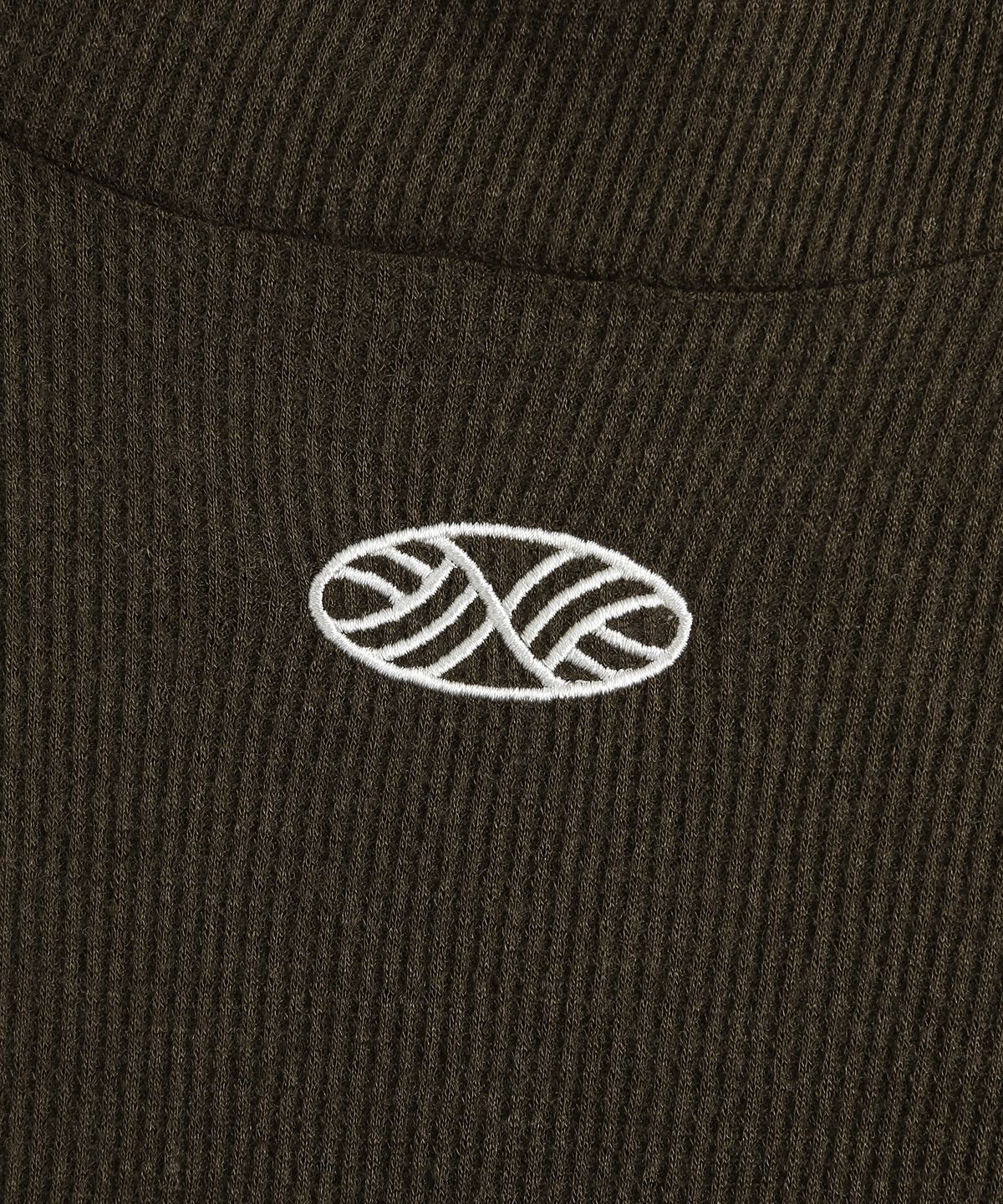 미나수(MENASOO) Wool High Neck Waffle Hoodie_Brown