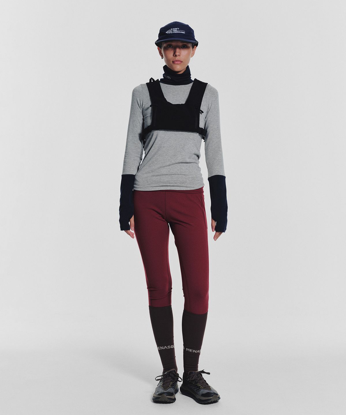 미나수(MENASOO) Track Warmer Color Turtleneck T Shirt_Melange Gray