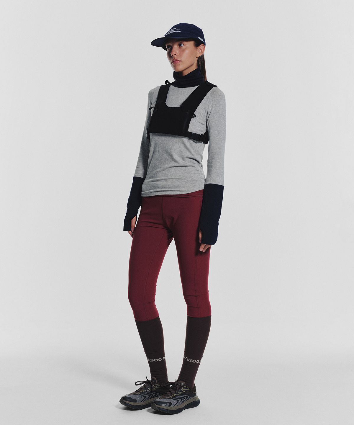 미나수(MENASOO) Track Warmer Color Turtleneck T Shirt_Melange Gray