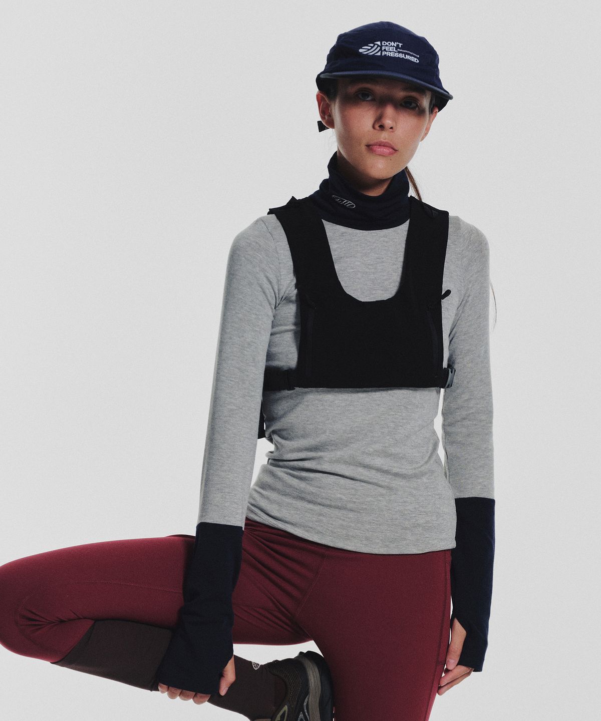 미나수(MENASOO) Track Warmer Color Turtleneck T Shirt_Melange Gray
