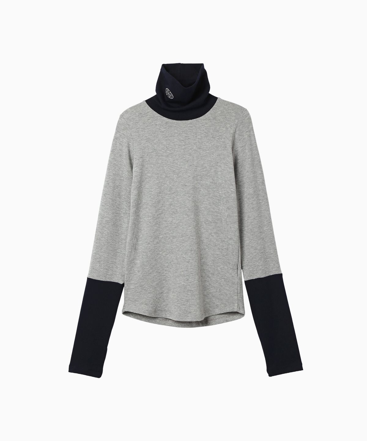 미나수(MENASOO) Track Warmer Color Turtleneck T Shirt_Melange Gray
