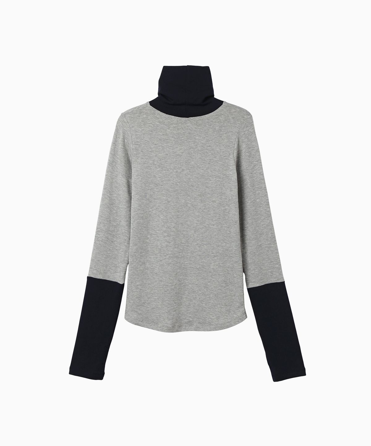 미나수(MENASOO) Track Warmer Color Turtleneck T Shirt_Melange Gray