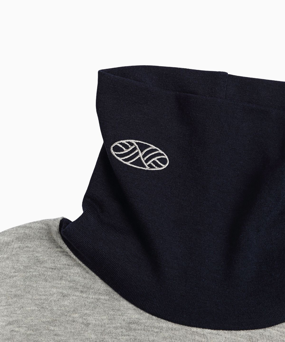 미나수(MENASOO) Track Warmer Color Turtleneck T Shirt_Melange Gray