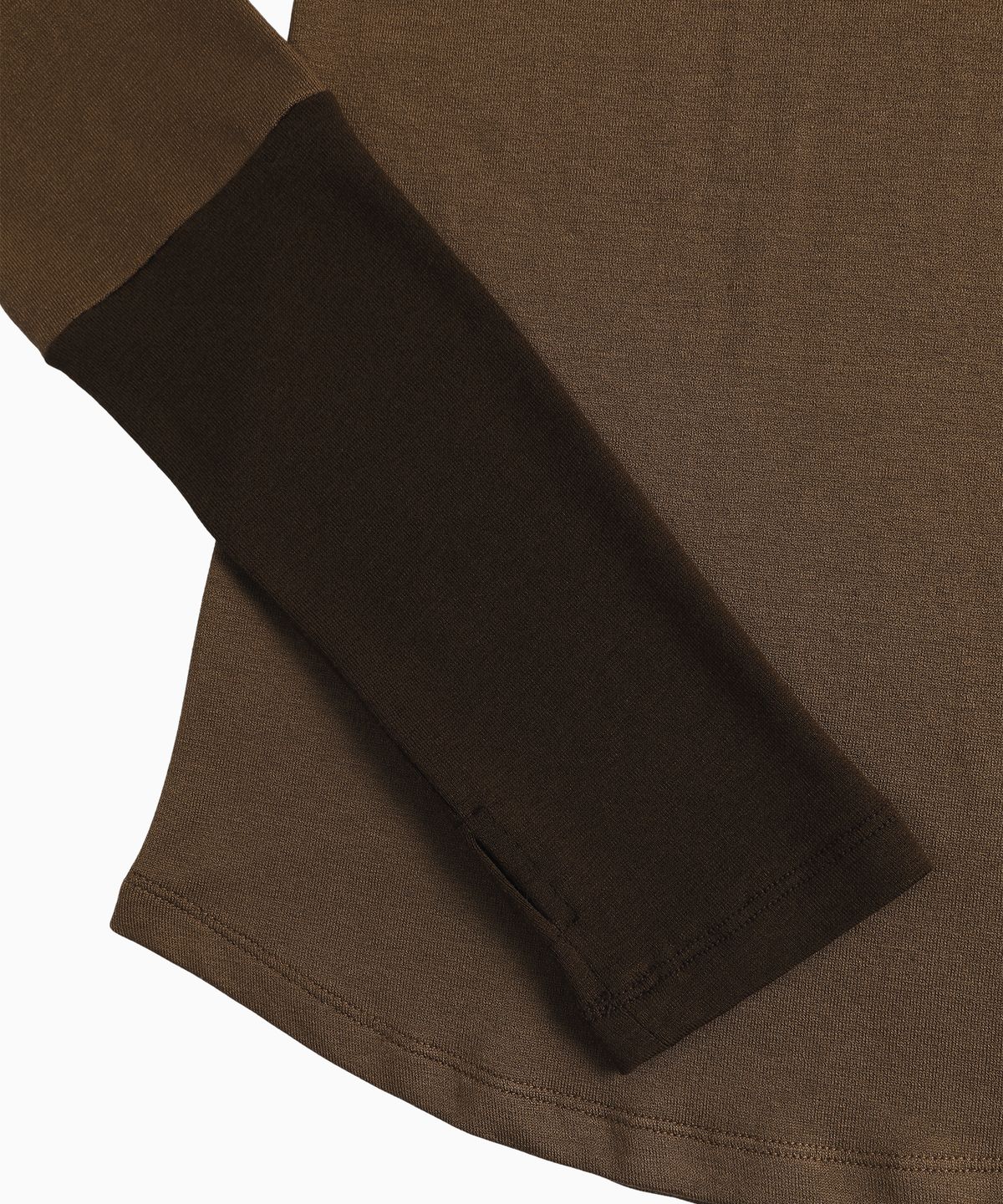 미나수(MENASOO) Track Warmer Color Turtleneck T Shirt_Brown