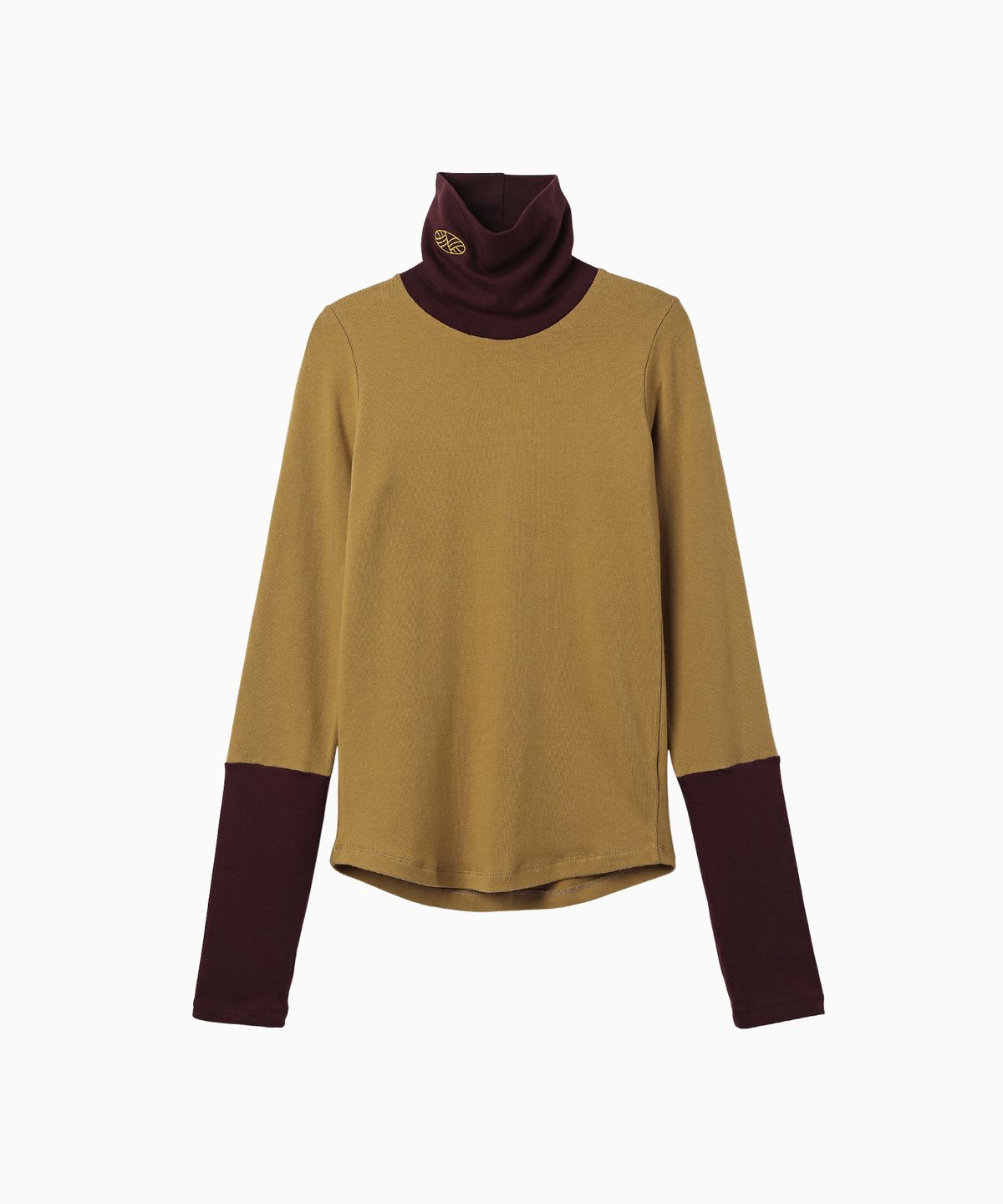미나수(MENASOO) Track Warmer Color Turtleneck T Shirt_Mustard