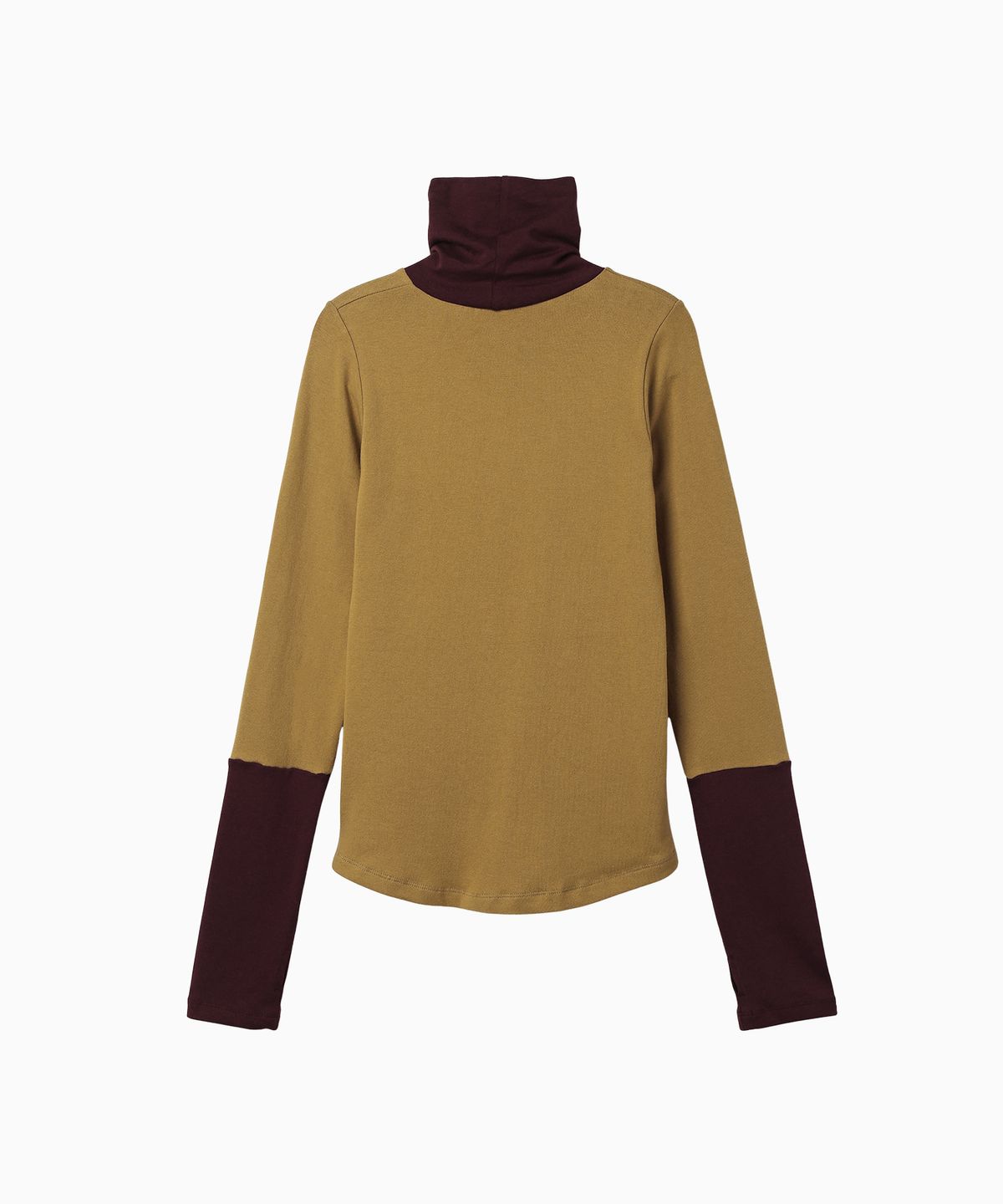 미나수(MENASOO) Track Warmer Color Turtleneck T Shirt_Mustard