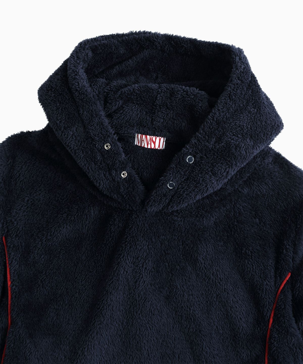 미나수(MENASOO) Pogme Fleece String Hoodie_Navy