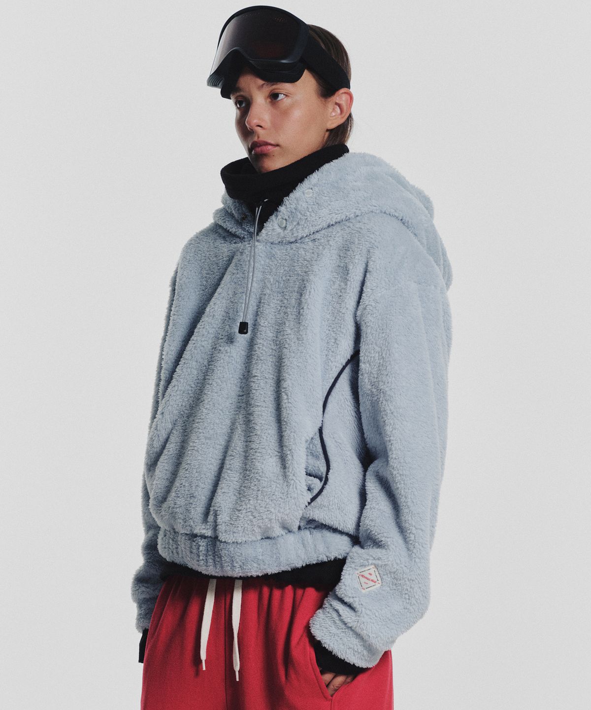미나수(MENASOO) Pogme Fleece String Hoodie_Mint