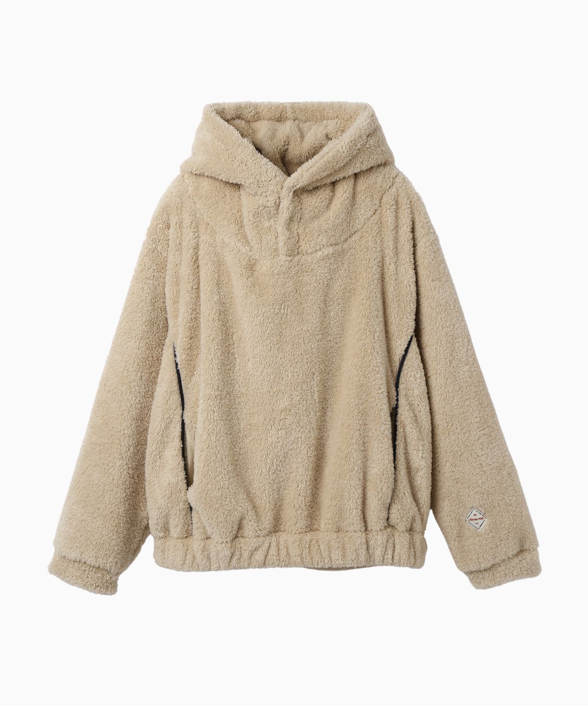 미나수(MENASOO) Pogme Fleece String Hoodie_Beige
