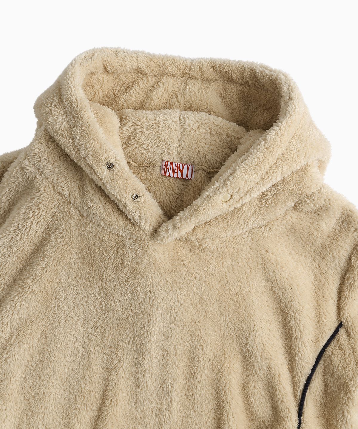 미나수(MENASOO) Pogme Fleece String Hoodie_Beige