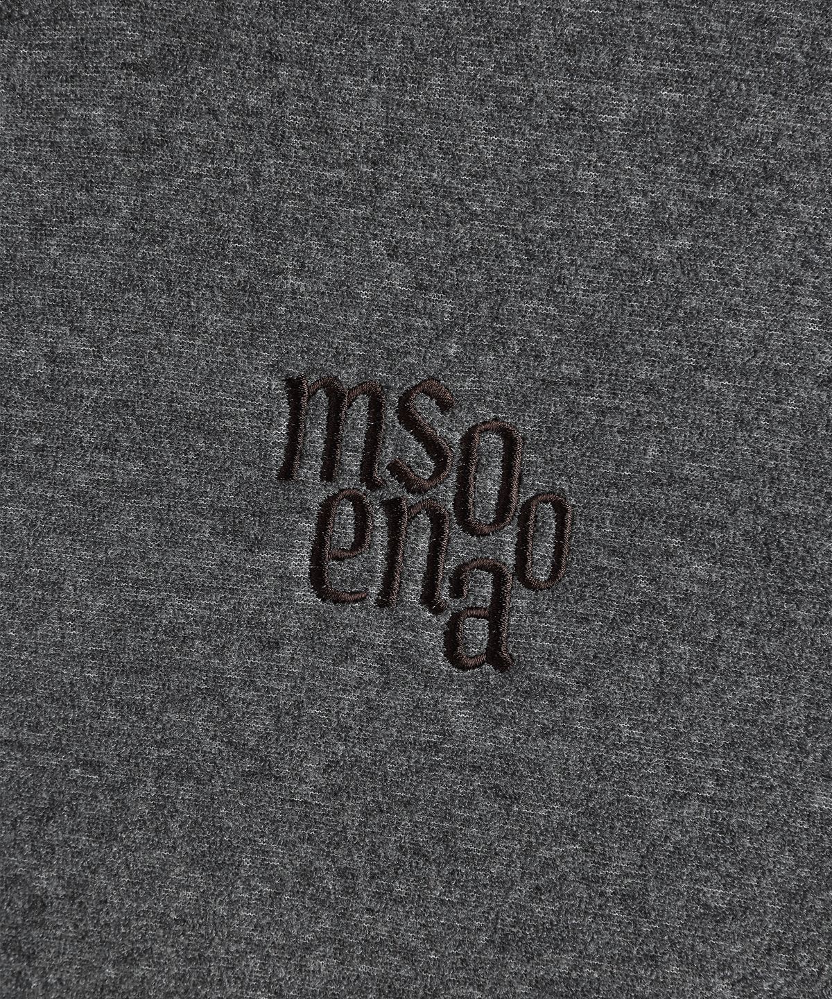 미나수(MENASOO) Terry Fleece Sweatshirt Half Zip Up_Charcoal
