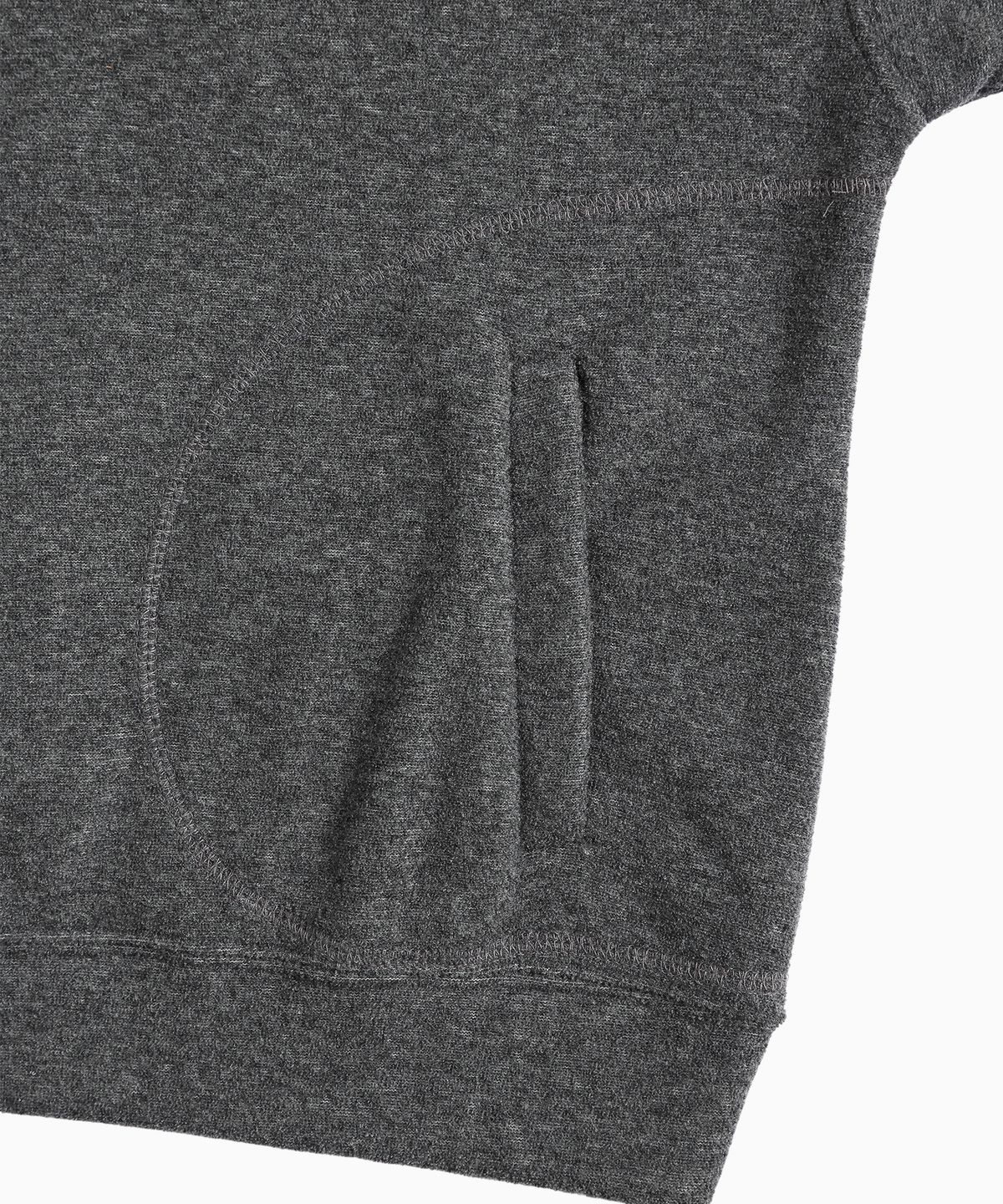미나수(MENASOO) Terry Fleece Sweatshirt Half Zip Up_Charcoal