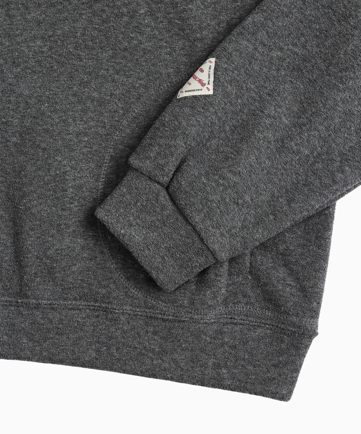 미나수(MENASOO) Terry Fleece Sweatshirt Half Zip Up_Charcoal