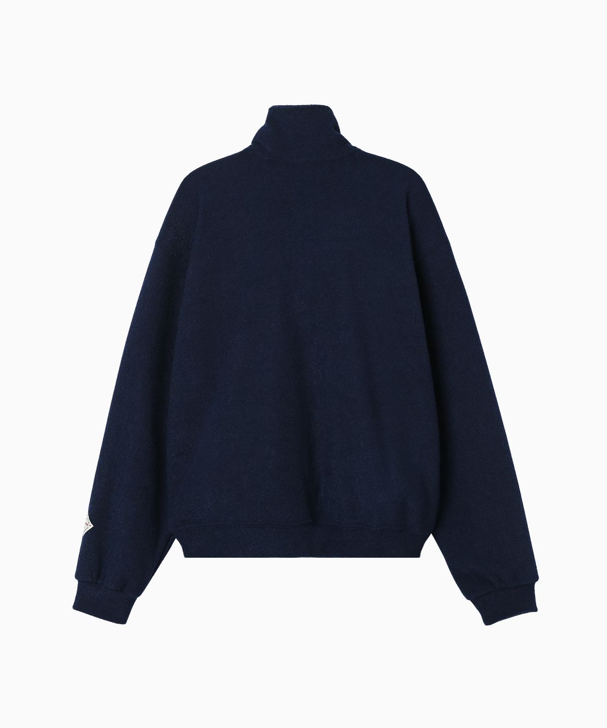 미나수(MENASOO) Terry Fleece Sweatshirt Half Zip Up_Navy