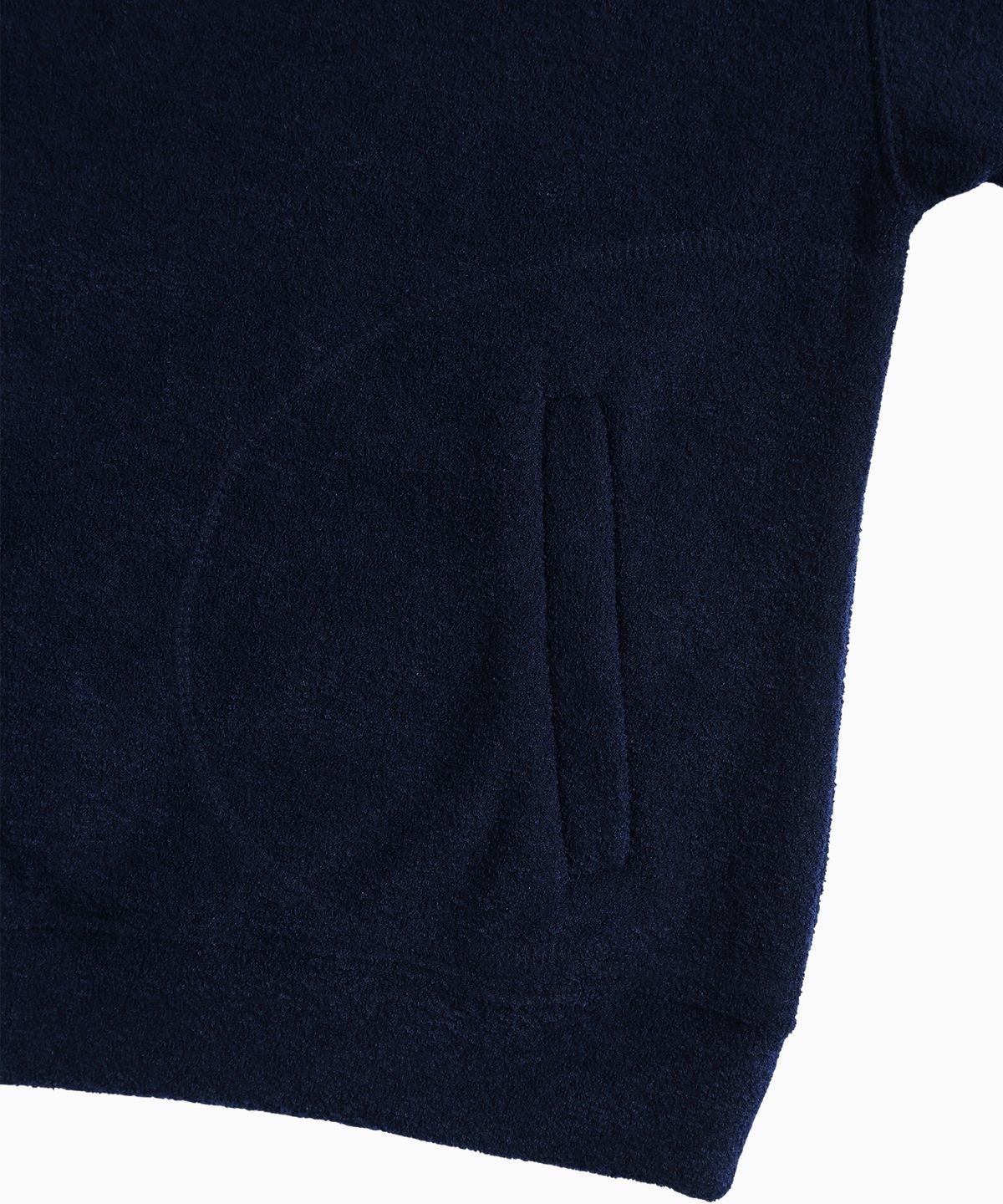 미나수(MENASOO) Terry Fleece Sweatshirt Half Zip Up_Navy