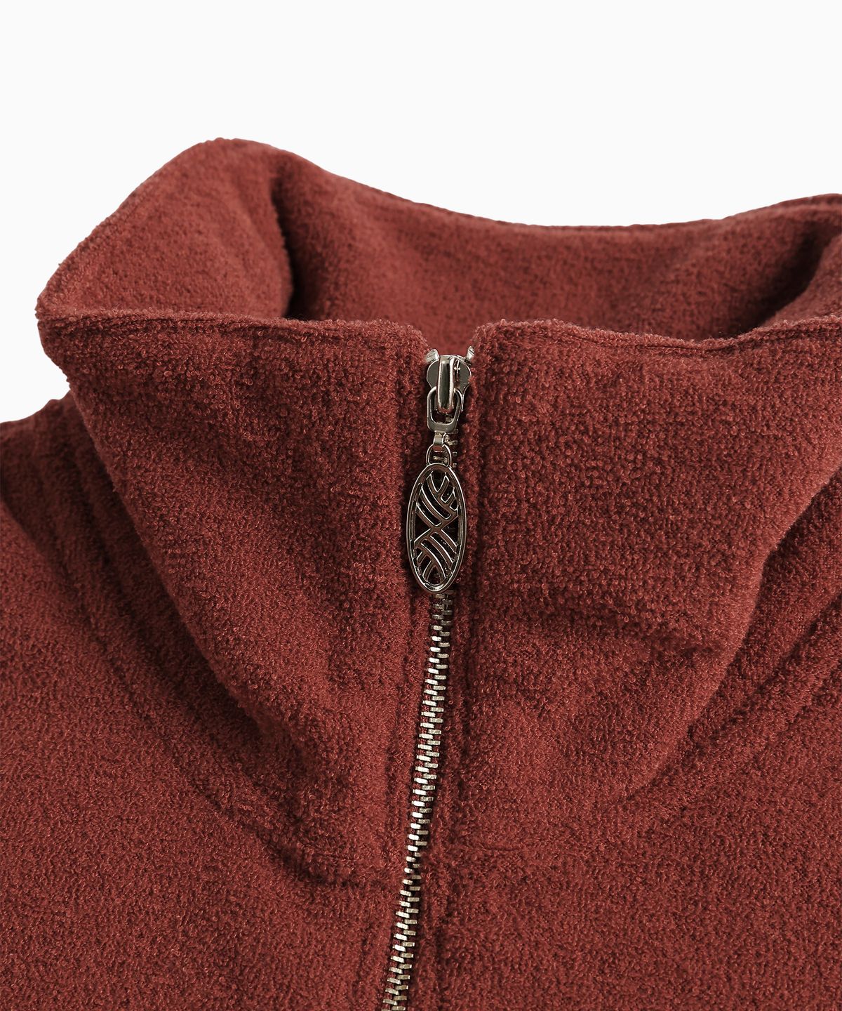 미나수(MENASOO) Terry Fleece Sweatshirt Half Zip Up_Red