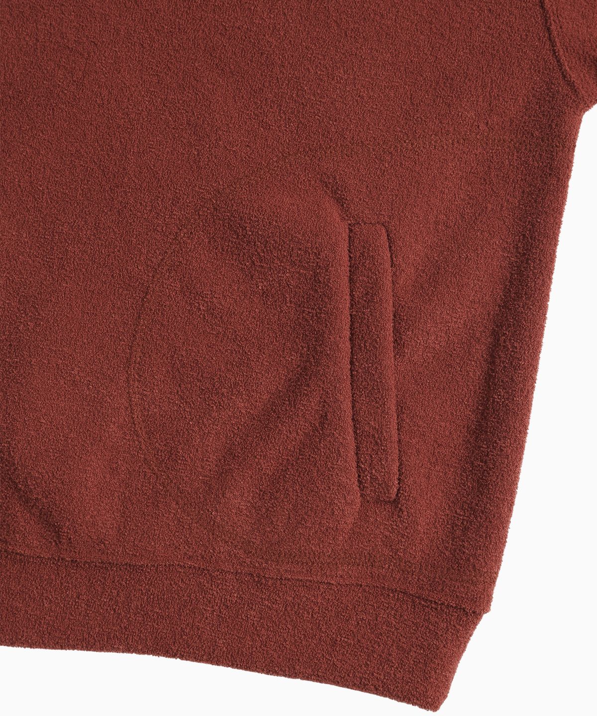 미나수(MENASOO) Terry Fleece Sweatshirt Half Zip Up_Red