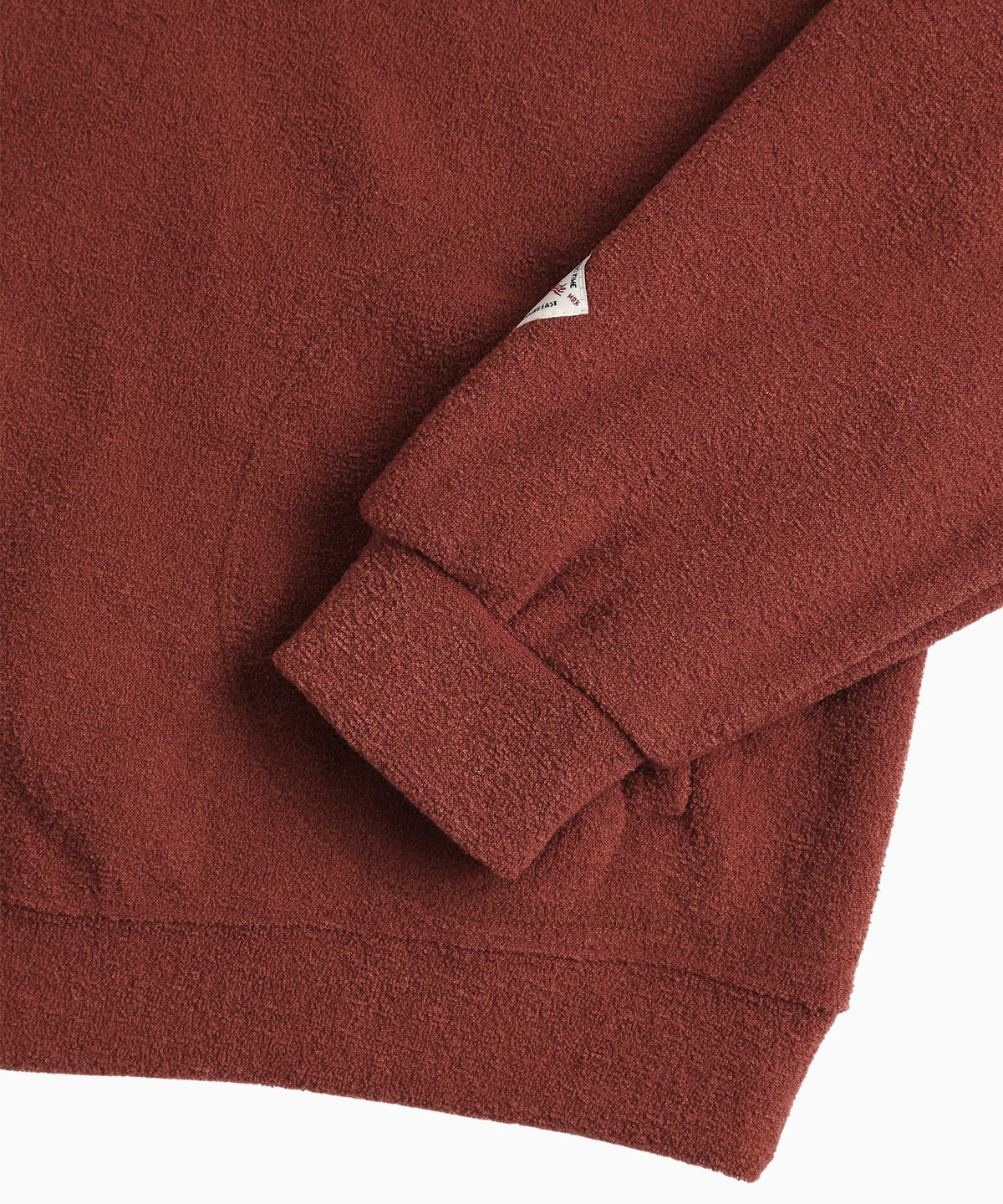 미나수(MENASOO) Terry Fleece Sweatshirt Half Zip Up_Red