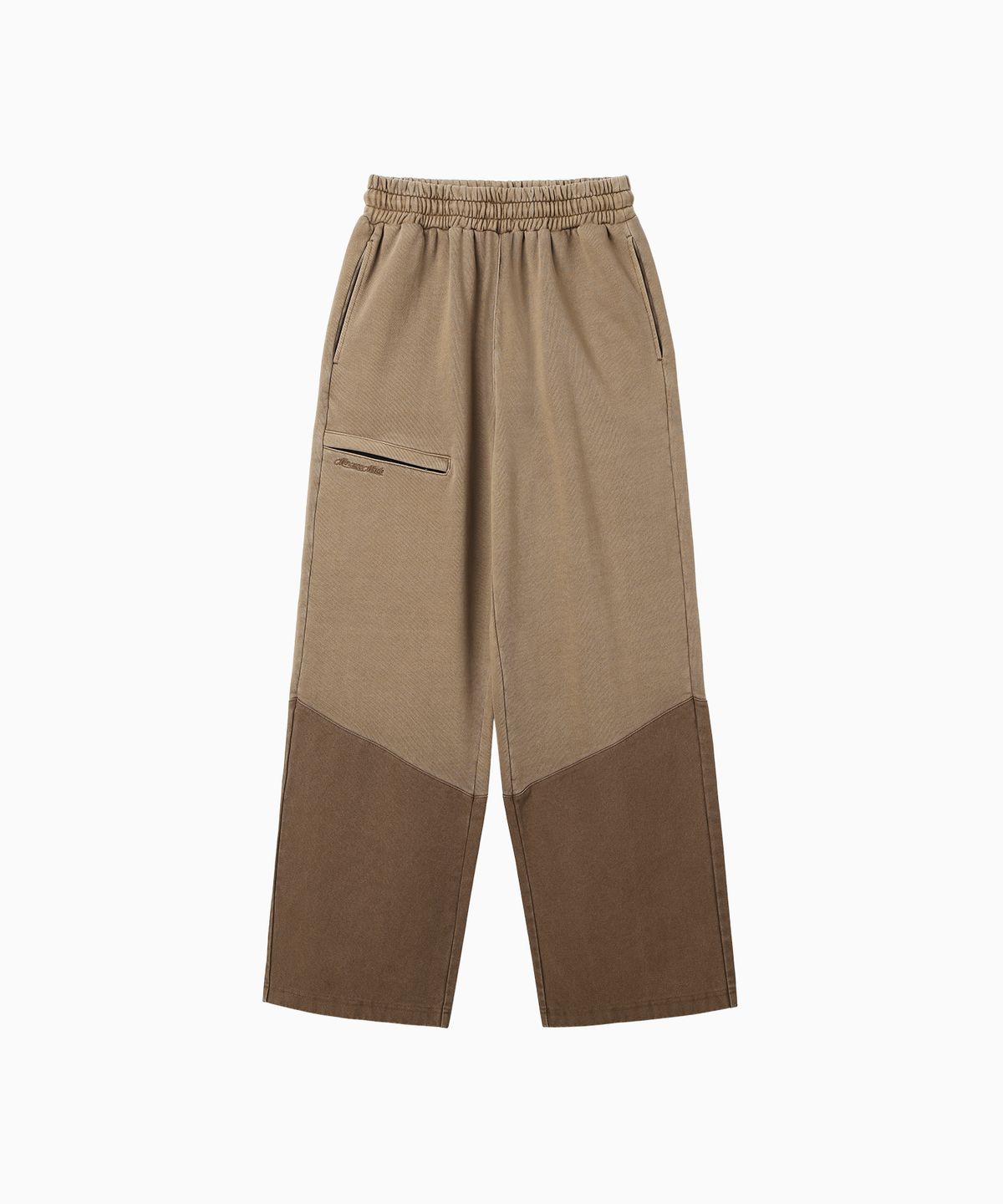 미나수(MENASOO) Pocket Point Cotton Track Pants_Brown