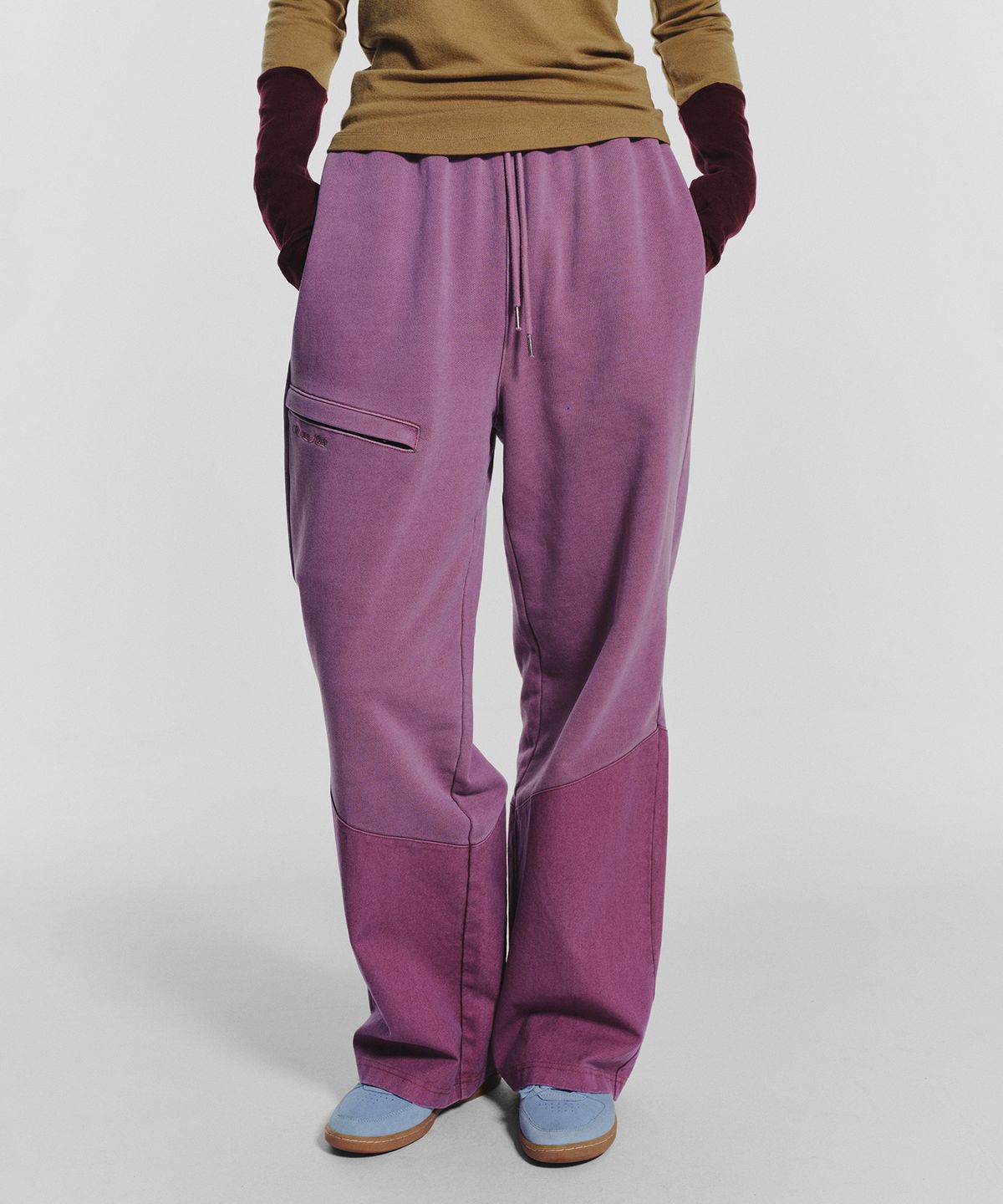 미나수(MENASOO) Pocket Point Cotton Track Pants_Pink