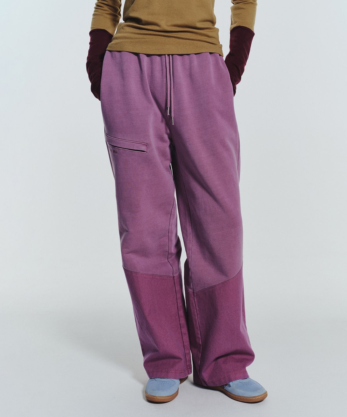 미나수(MENASOO) Pocket Point Cotton Track Pants_Pink
